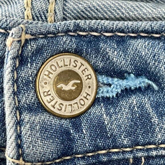 Hollister WOMEN'S SHORTS‎ CUFFED BOTTOM DENIM BLUE SIZE 5 - Picture 7 of 8